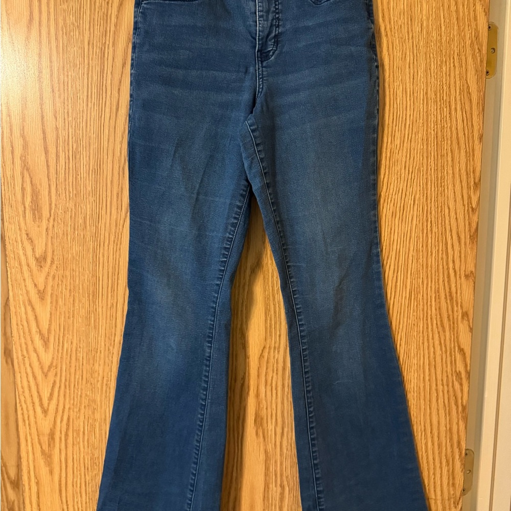 Royalty For Me Blue Flare Wide Leg Jeans